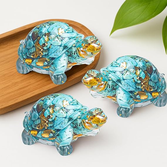 Coastal Beach House Decor, Beach Turtle Wall Decor Statues, Turtle Figurines for Home Art, Room & Bedroom, Sea Garden & Bathroom Decorations, Office Desk Gifts, Green
