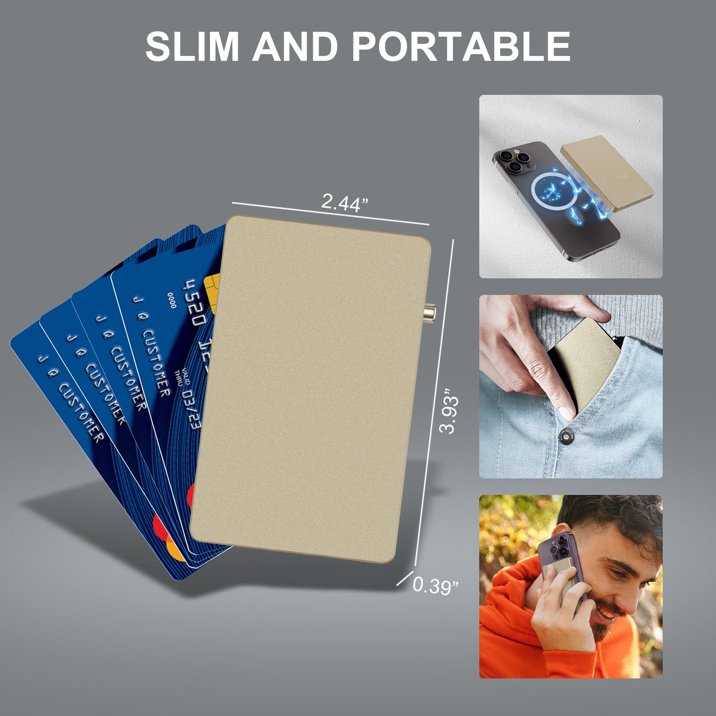 TOYFID All-Aluminum Pop Up Slide Rfid Slim Basic Card personalized wallet for men-3