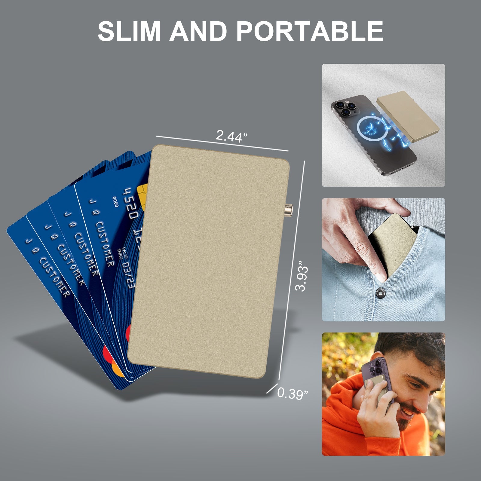 TOYFID All-Aluminum Pop Up Slide Rfid Slim Basic Card personalized wallet for men-3