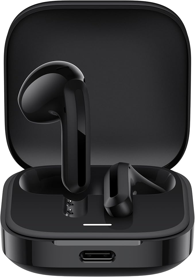 Xiaomi Redmi Buds 6 Active AI Wireless Earphones, Noise-Canceling Calls, Bluetooth 5.4, Low Latency, Deep Bass, Google Fast Pair, Fast Charging, USB Type-C, 36-Hour Battery Life, Lightweight, Black