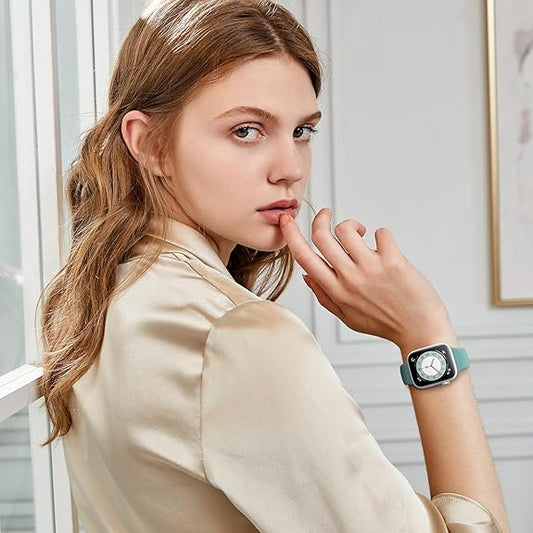 6 Pack Sport Bands Compatible with Apple Watch Band 38mm 40mm 41mm 42mm 44mm 45mm,Soft Silicone Waterproof Strap Wristbands Compatible with iWatch Apple Watch Series Ultra 8 7 6 5 4 3 2 1 SE Women Men