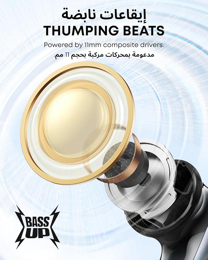 Soundcore P40i by Anker, Noise Cancelling Wireless Earbuds, Adaptive Noise Cancelling to Environments, Heavy Bass, 60H Playtime, 2-in-1 Case and Phone Stand, IPX5, Wireless Charging, Bluetooth 5.3