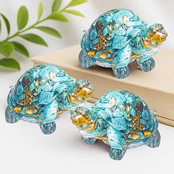 Coastal Beach House Decor, Beach Turtle Wall Decor Statues, Turtle Figurines for Home Art, Room & Bedroom, Sea Garden & Bathroom Decorations, Office Desk Gifts, Green
