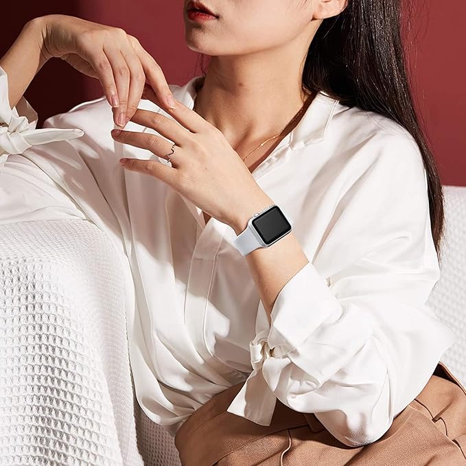 Sport Band for Apple Watch Bands for Women Men 40mm 44mm 38mm 42mm 46mm 41mm 45mm 49mm,Soft Waterproof Silicone Strap Wristbands for iWatch Bands Apple watch Series 10 9 8 7 6 5 4 3/SE 2nd/Ultra 2