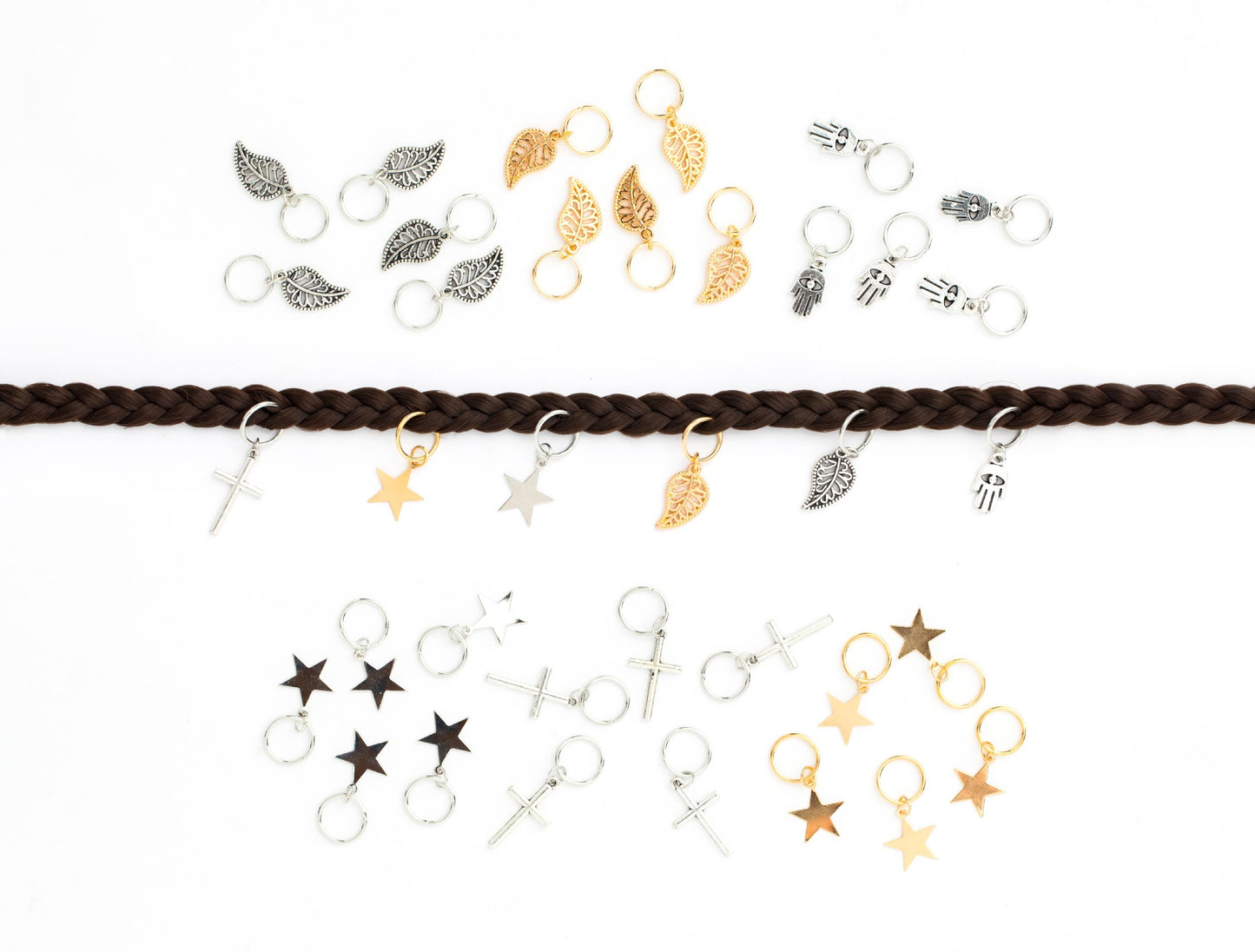 Hajékszer hajkarika medállal KERESZT AFROline (5db)-2