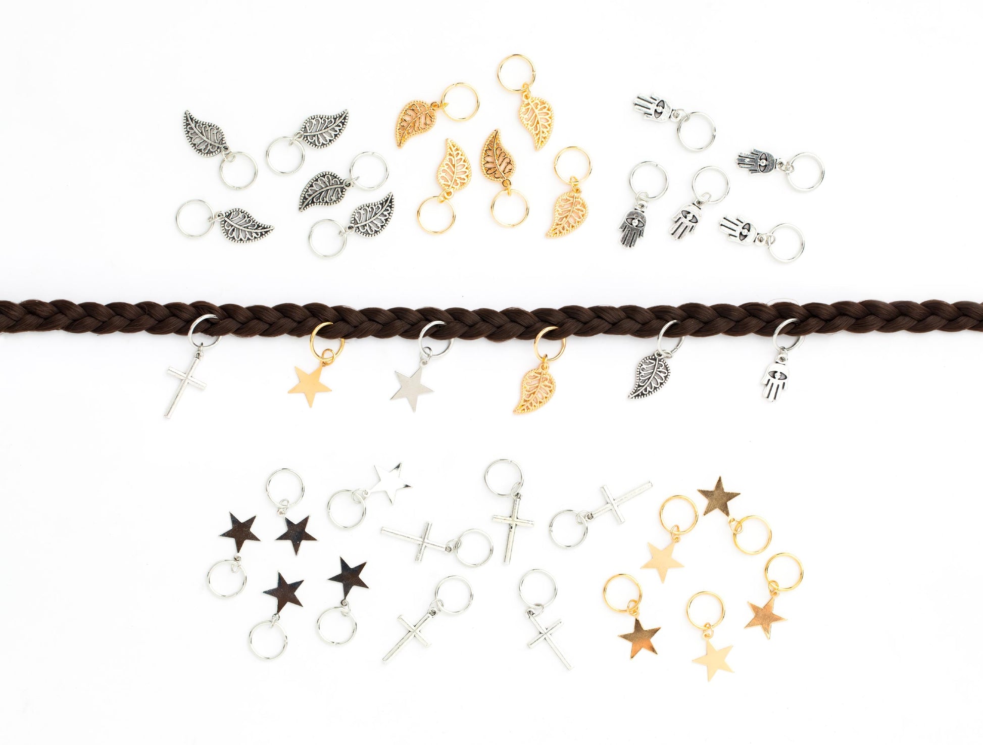 Hajékszer hajkarika medállal KERESZT AFROline (5db)-2