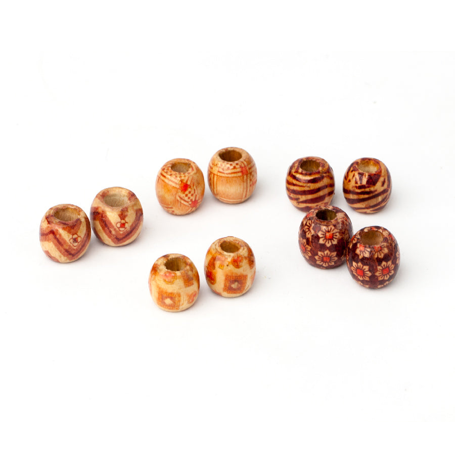 Fa hajgyöngy nagy AFROline (10db)-0