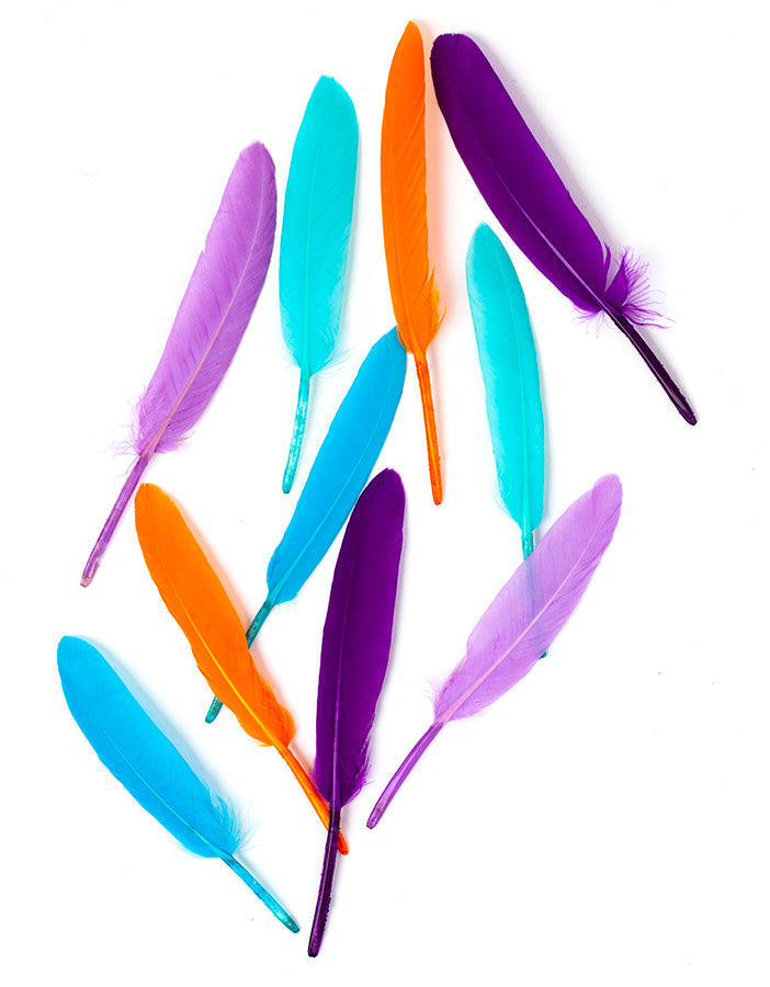 Hajékszer színes toll hajdísz Zöld AFROline (1db)-3